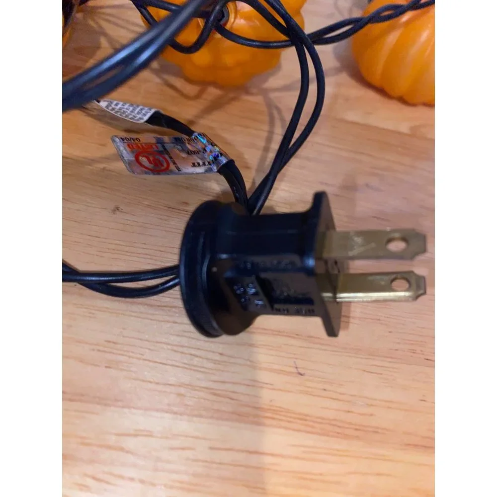 Vintage Halloween Jack O Lantern Blow Mold Pumpkin Head String Lights Works